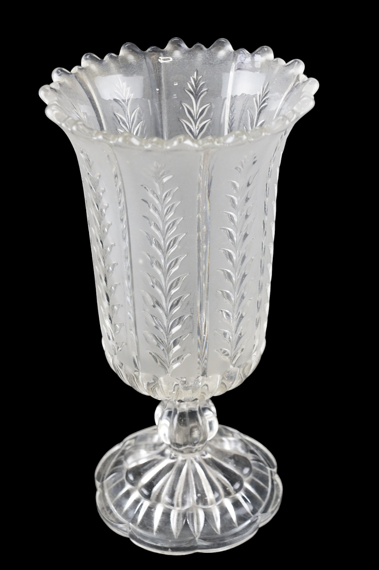 A Victorian pressed glass celery vase, 23 cm - Image 2 of 3