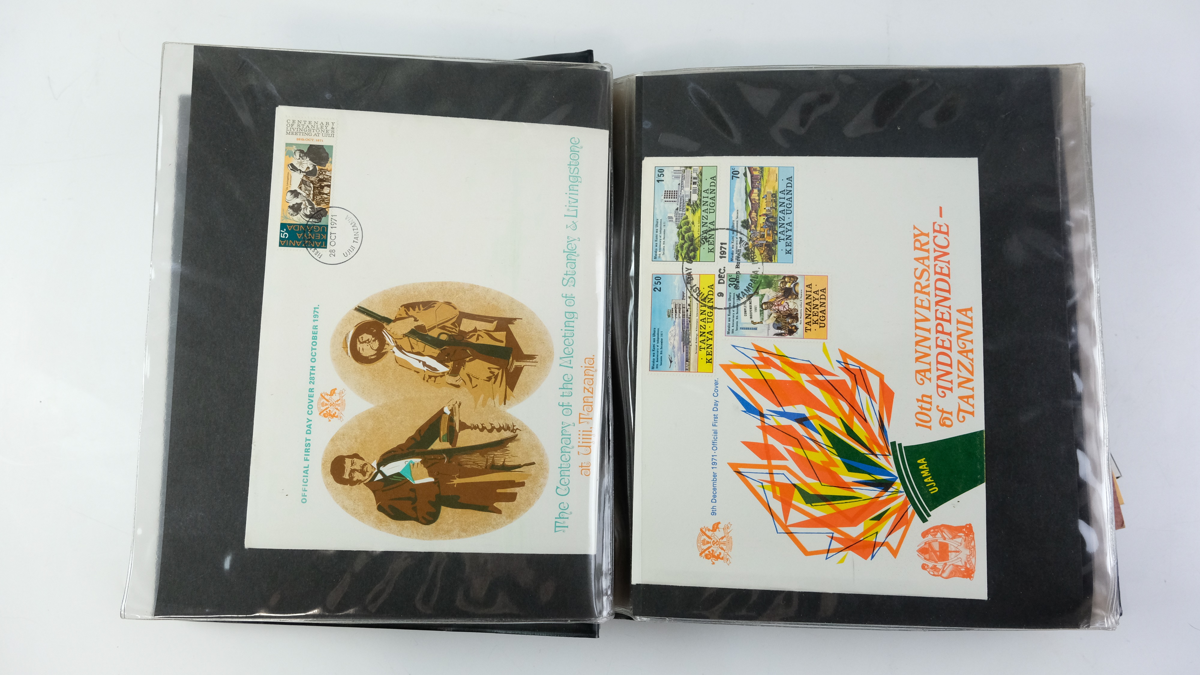 A large quantity of albums containing various world stamp covers including royal commemoratives, - Image 84 of 154