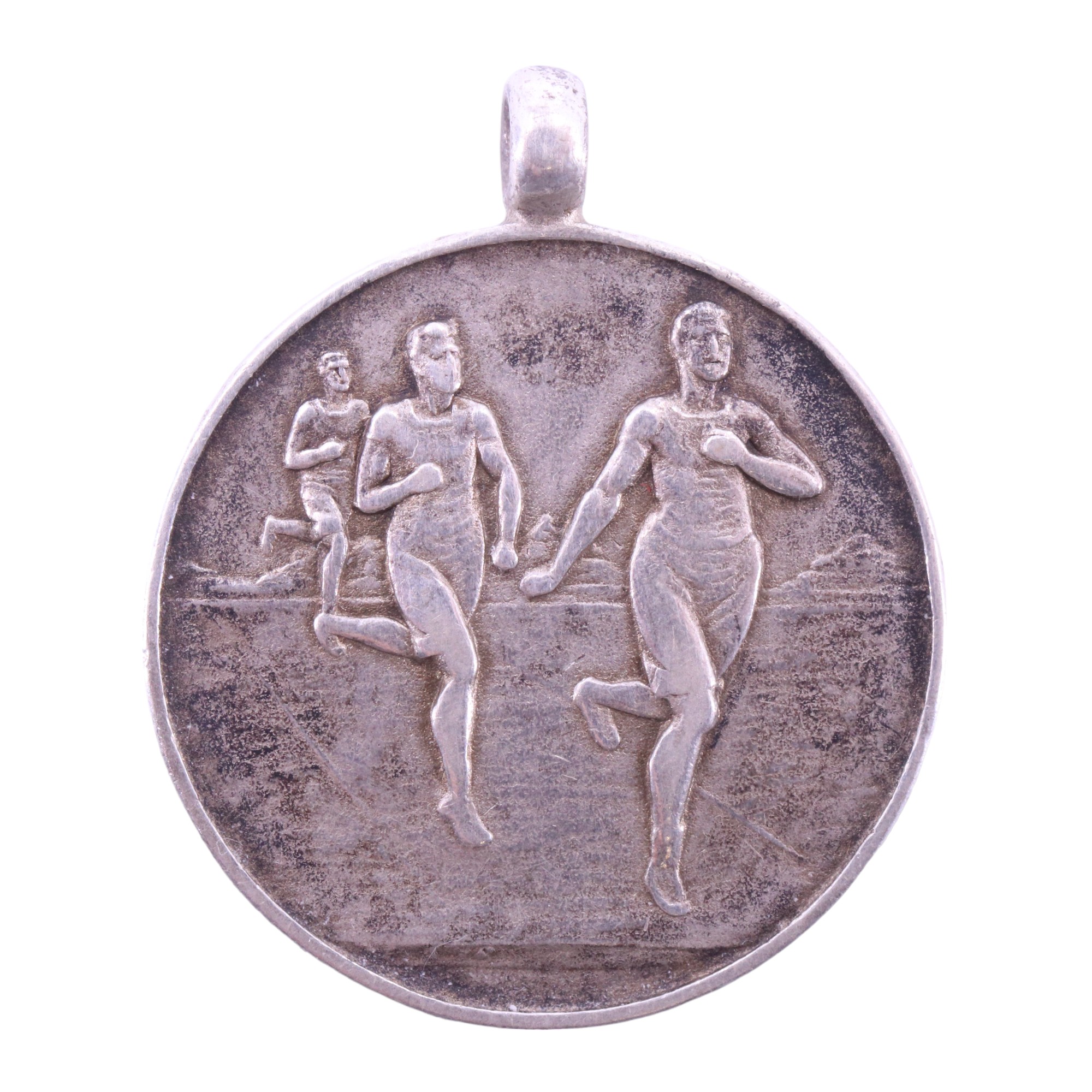 A 1936 Hoover Olympic Games enamelled silver medal, 25 mm - Image 2 of 2