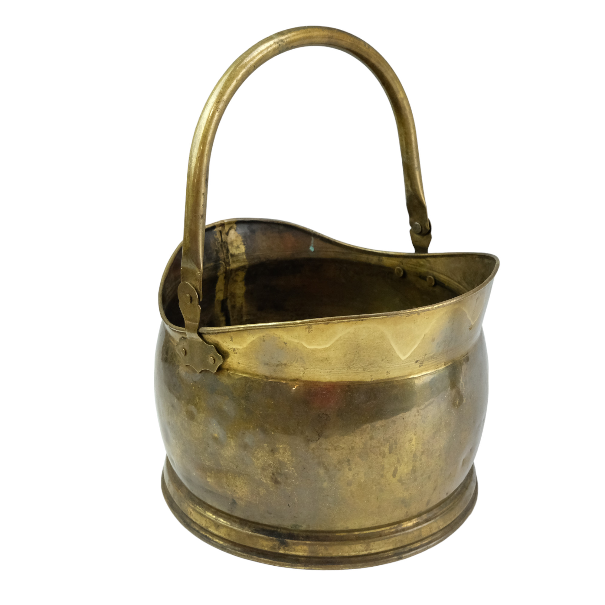 A brass coal helmet and fireside companion set - Image 2 of 4