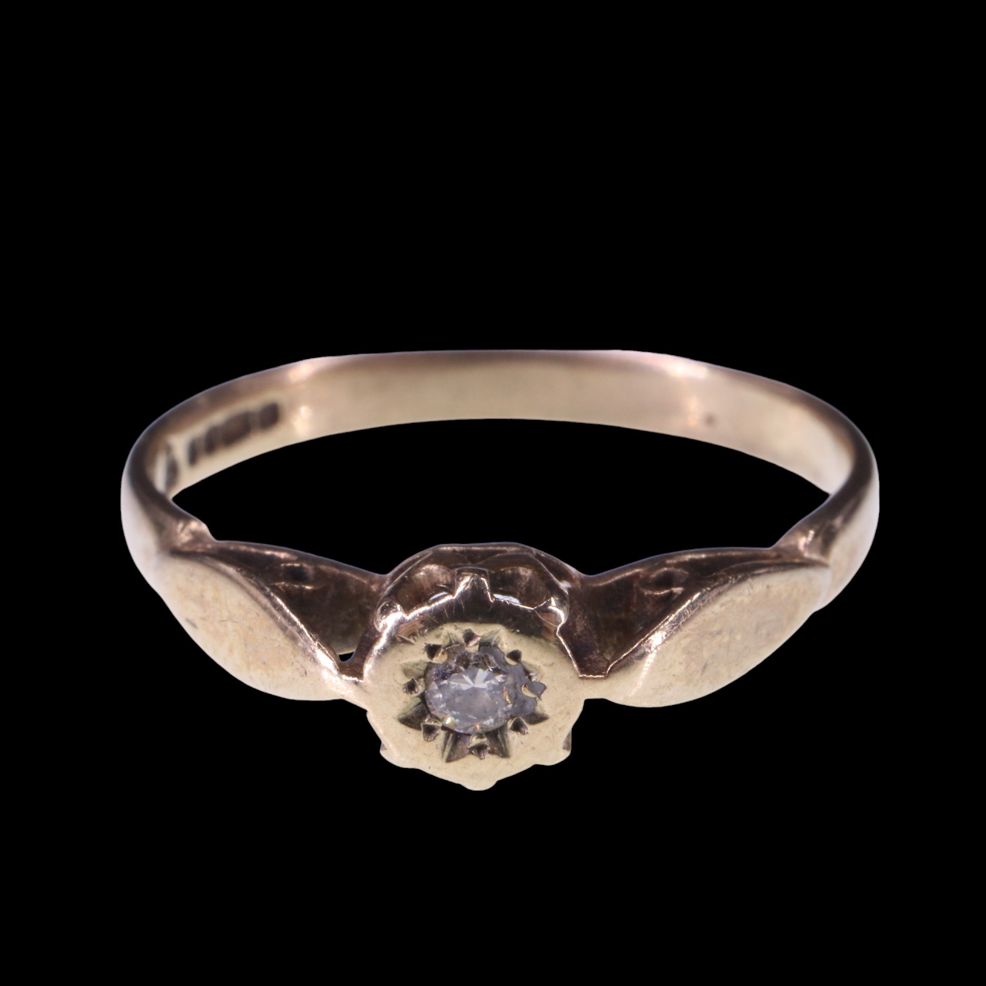 A solitaire diamond ring, having an illusion set 2.5 mm diamond brilliant set on an open gallery - Image 7 of 9
