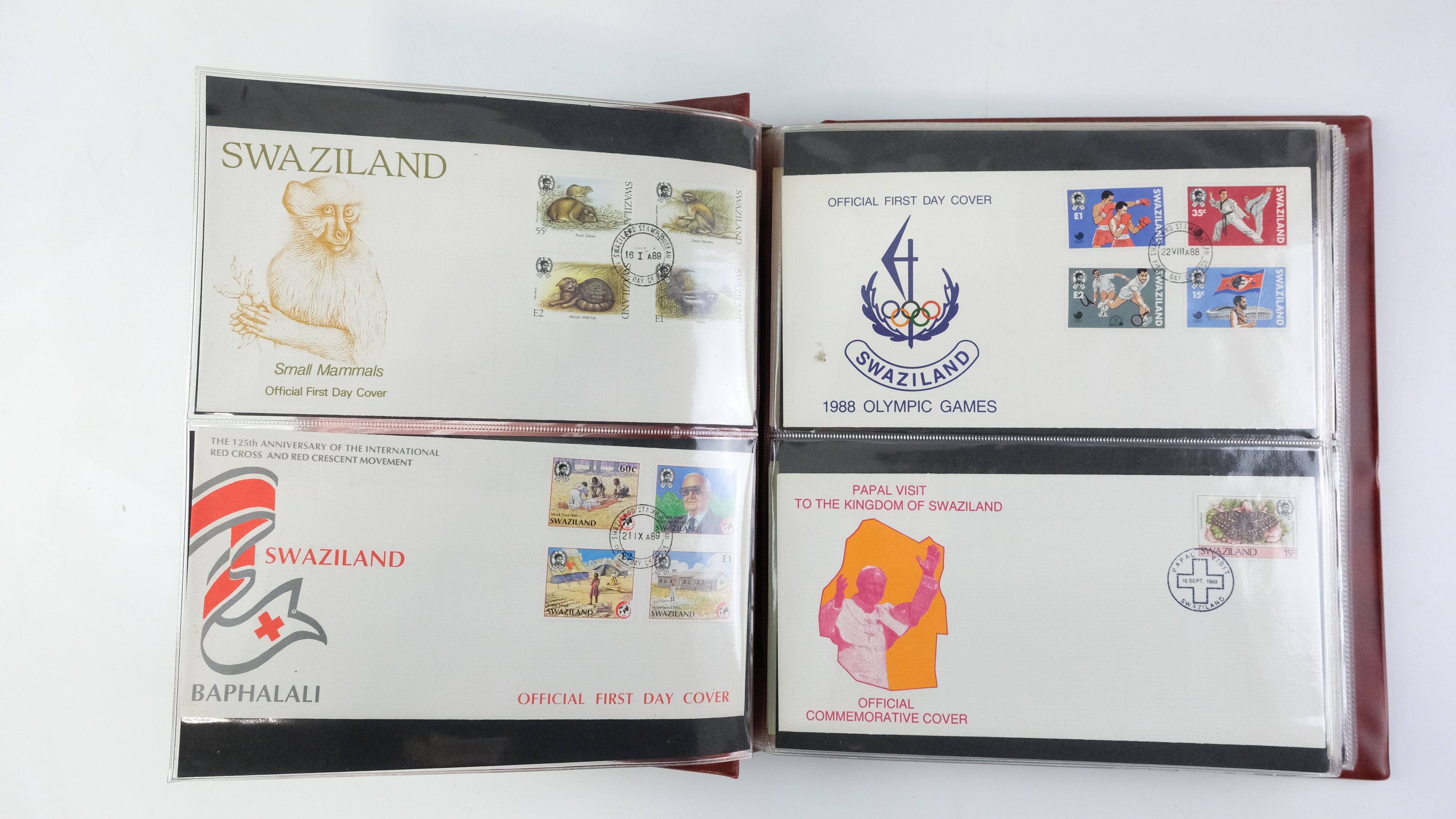 A large quantity of albums containing various world stamp covers including royal commemoratives, - Image 62 of 154