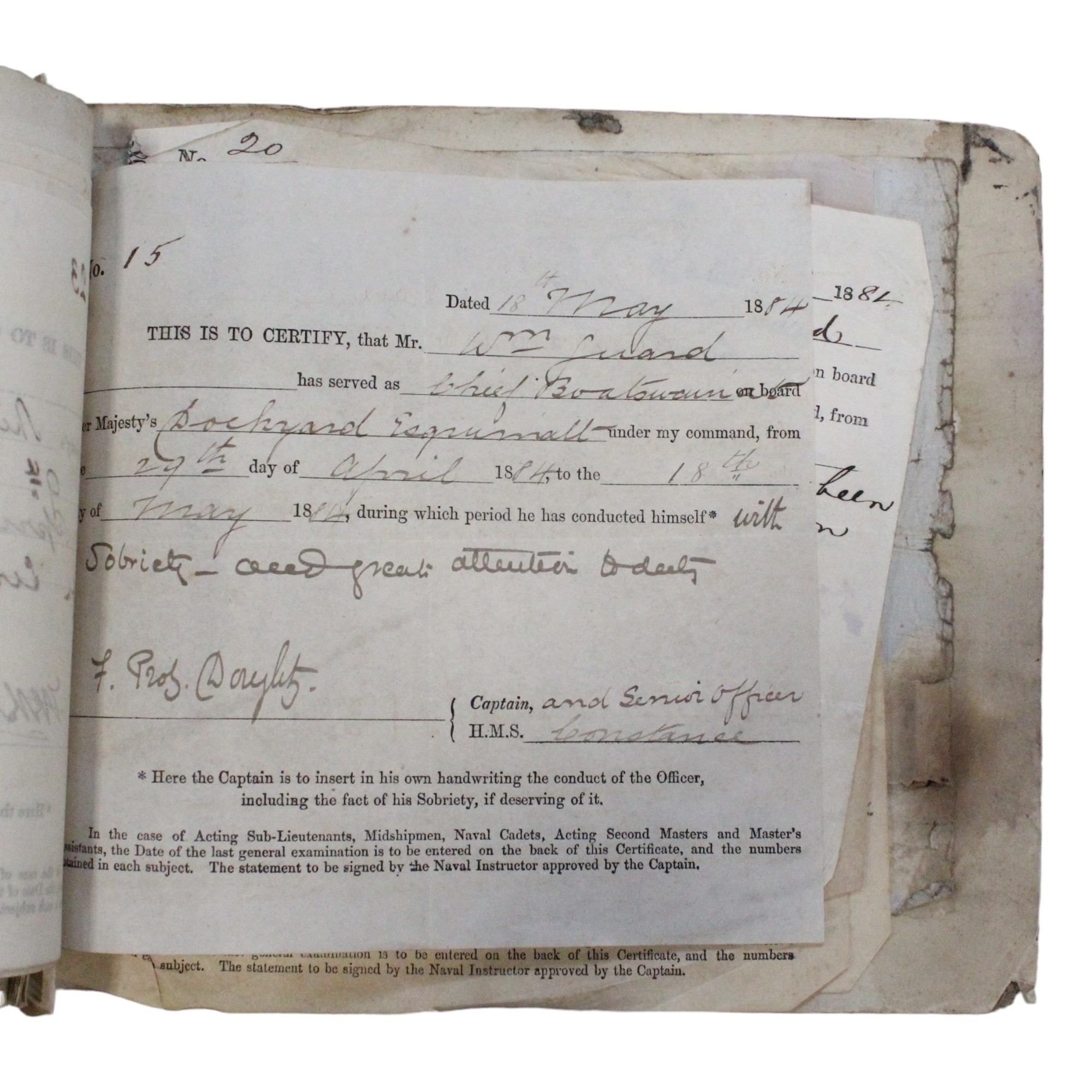 An uncommonly extensive group of Victorian Royal Navy service records and official documents - Image 11 of 11