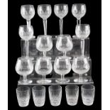 A quantity of Waterford Crystal " Colleen " pattern glasses including six tall wine glasses, six