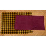 A vintage Otterburn Mill wool blanket / throw together with one other similar throw, largest 140