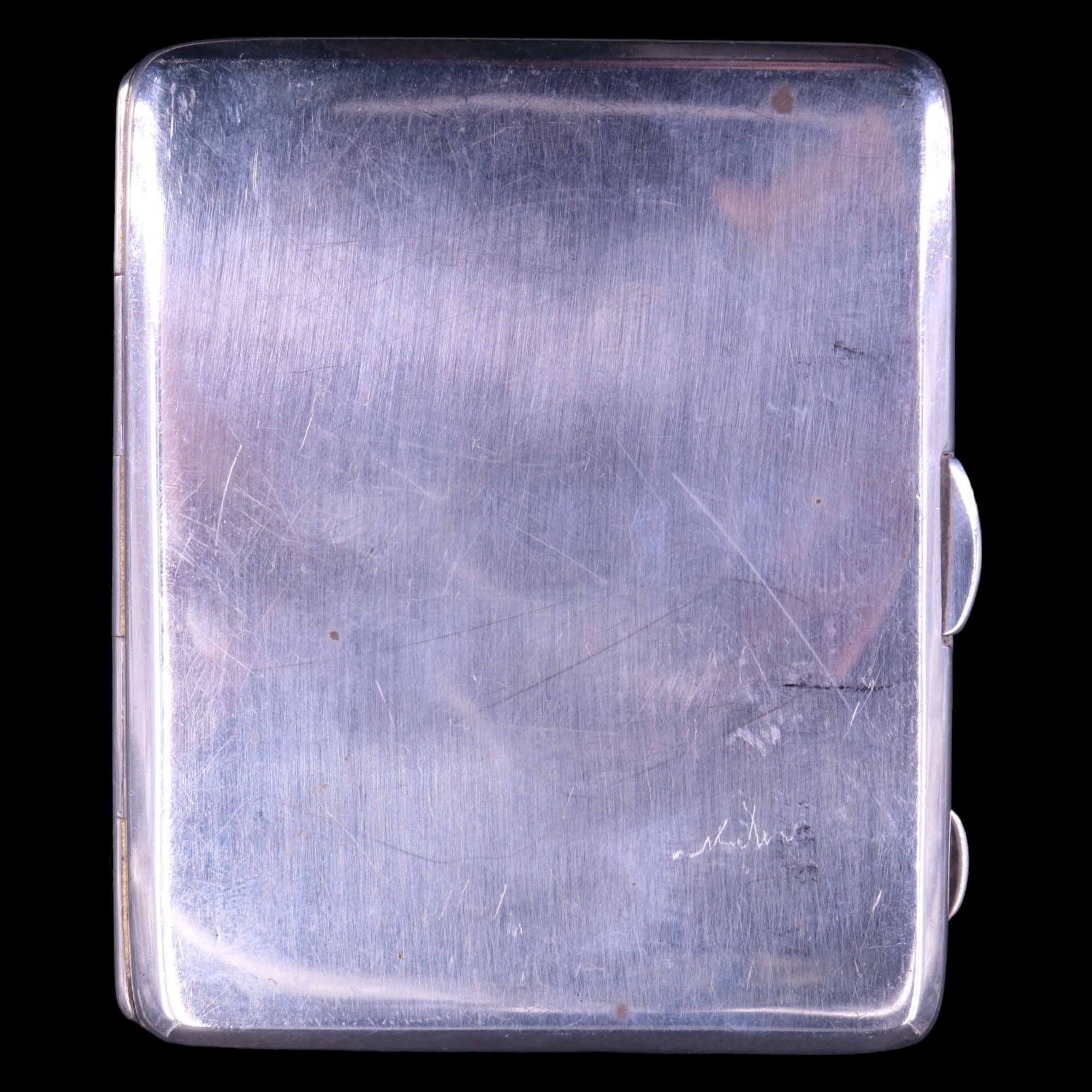 A George V silver cigarette case, of elegant, un-decorated form, Colen Hewer Cheshire, Chester, - Image 2 of 5