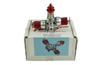 A boxed Redfin 099 Twinfin aero model aircraft engine, 1.6cc diesel twin, engine number 030