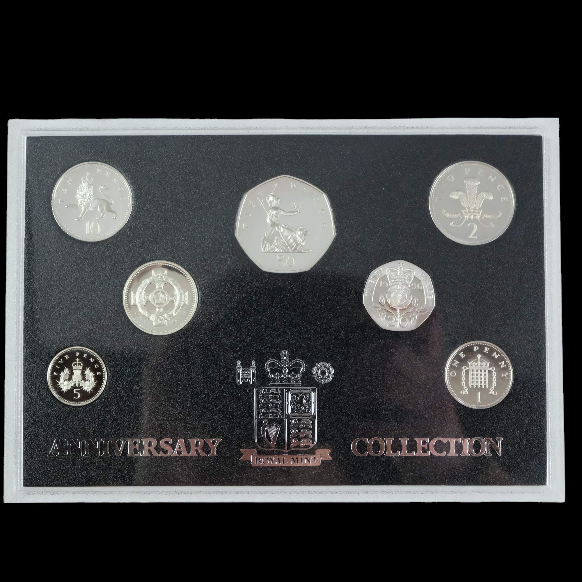 A Royal Mint cased limited edition 1996 UK Silver Anniversary Collection silver proof circulation - Image 5 of 5
