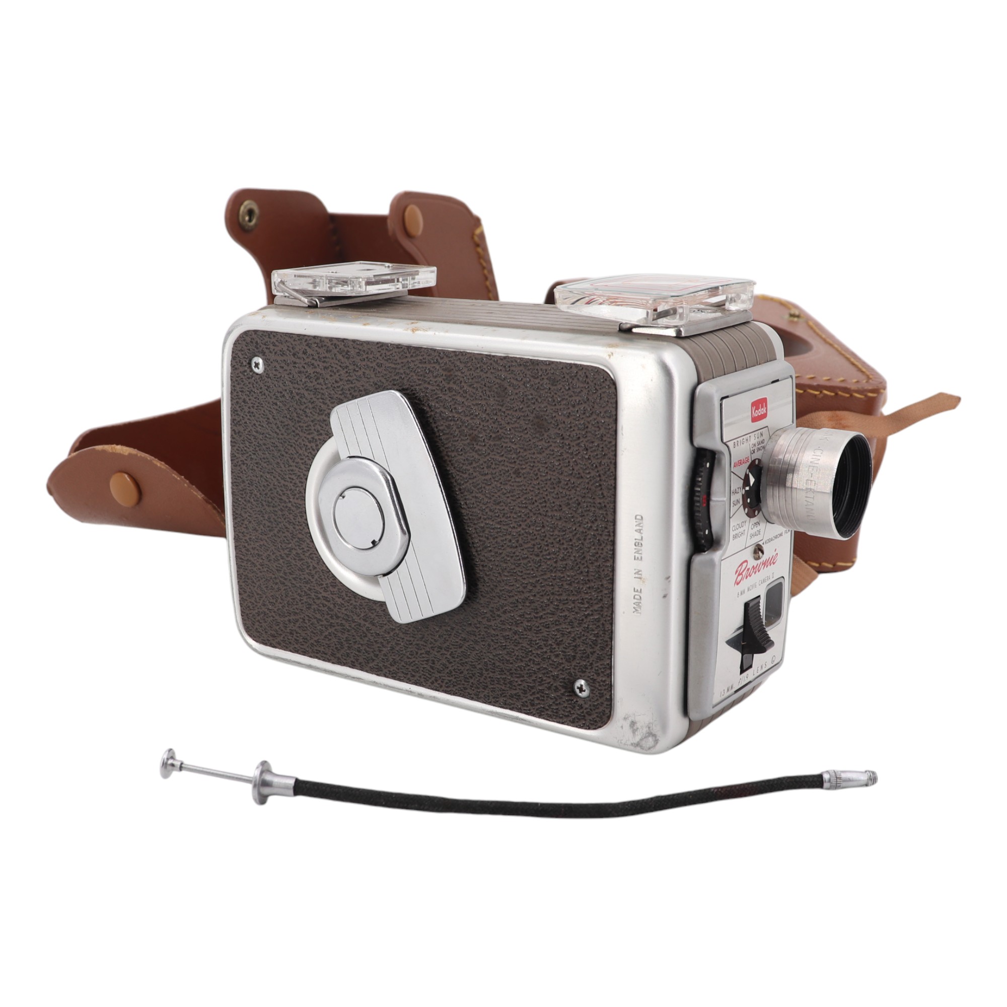 A cased 1950s Kodak Brownie 8 mm Movie Camera II and shutter release cable - Image 3 of 3