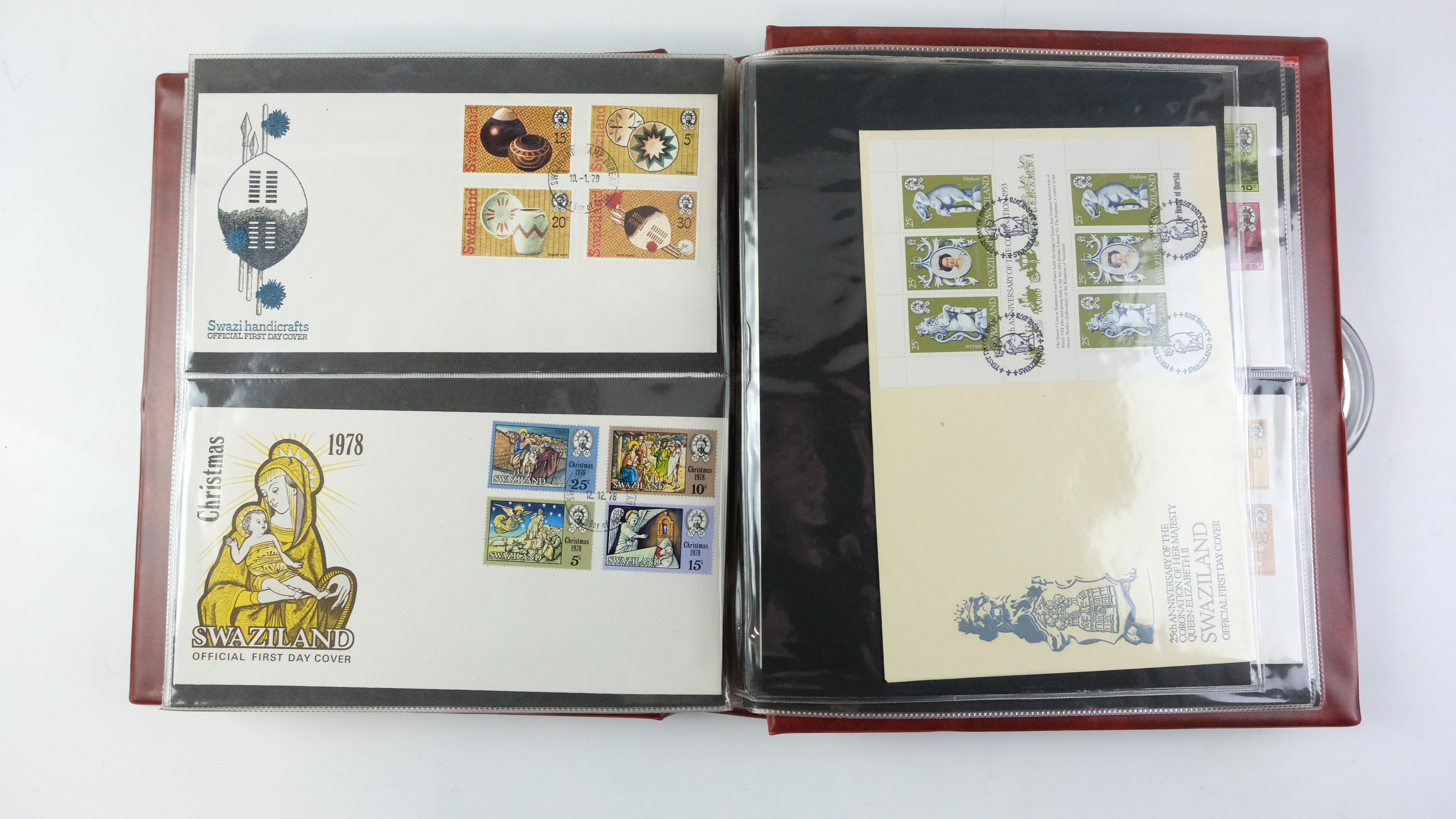 A large quantity of albums containing various world stamp covers including royal commemoratives, - Image 74 of 154