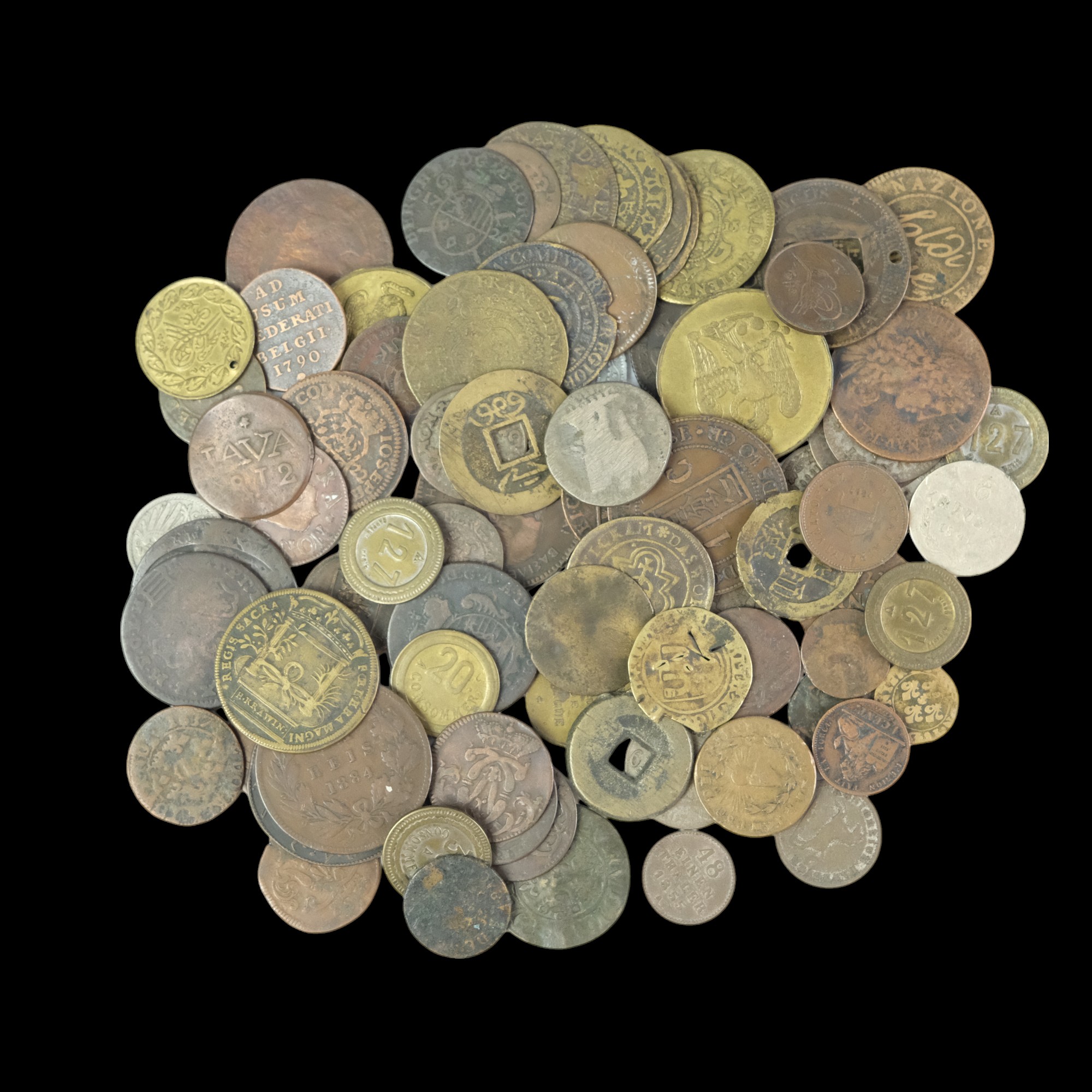 A good collection of largely 18th Century world coins - Image 2 of 2