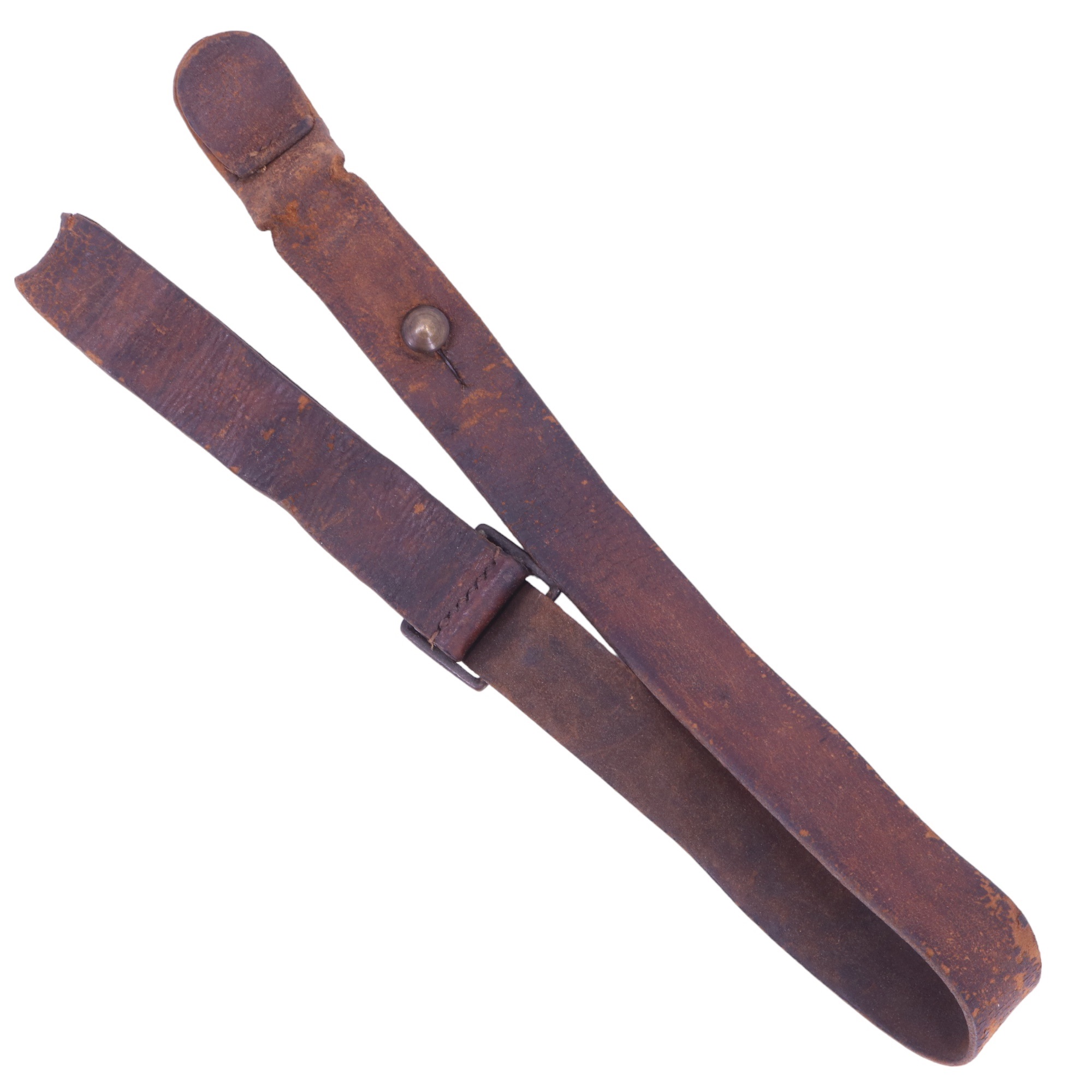 A late 19th / early 20th Century military rifle sling together with a European double cartridge - Image 4 of 4