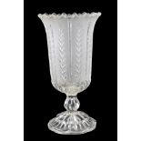 A Victorian pressed glass celery vase, 23 cm