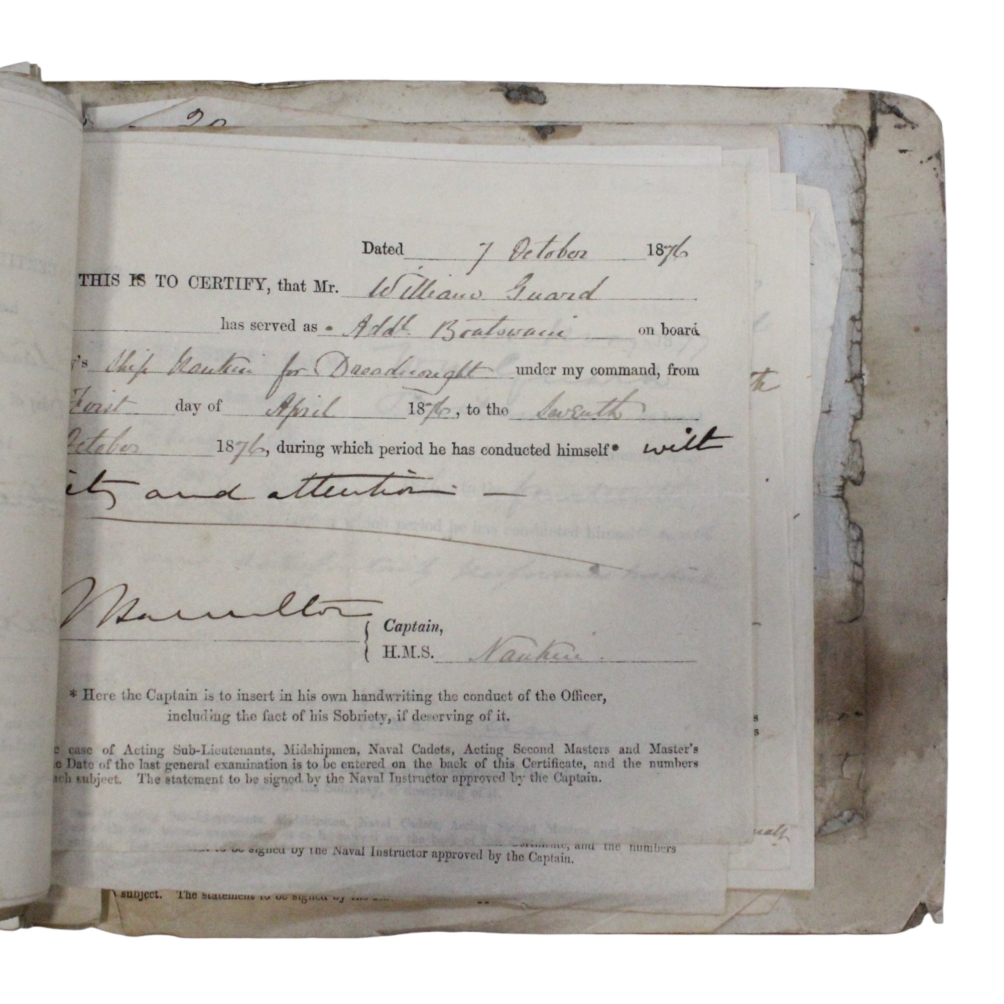 An uncommonly extensive group of Victorian Royal Navy service records and official documents - Image 9 of 11