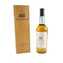 A bottle of Bladnoch 10 year old Lowland single malt Scotch whisky, in original wooden box, 70 cl
