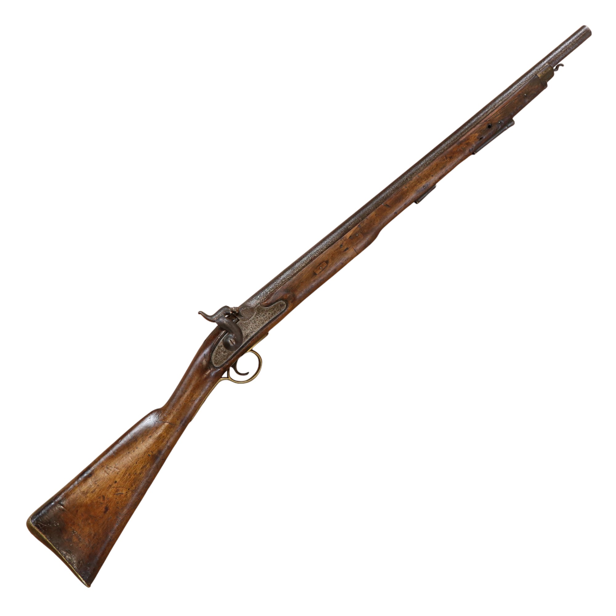 A Tower 1841 dated percussion carbine, having a 26-inch barrel with a Hanoverian bayonet catch