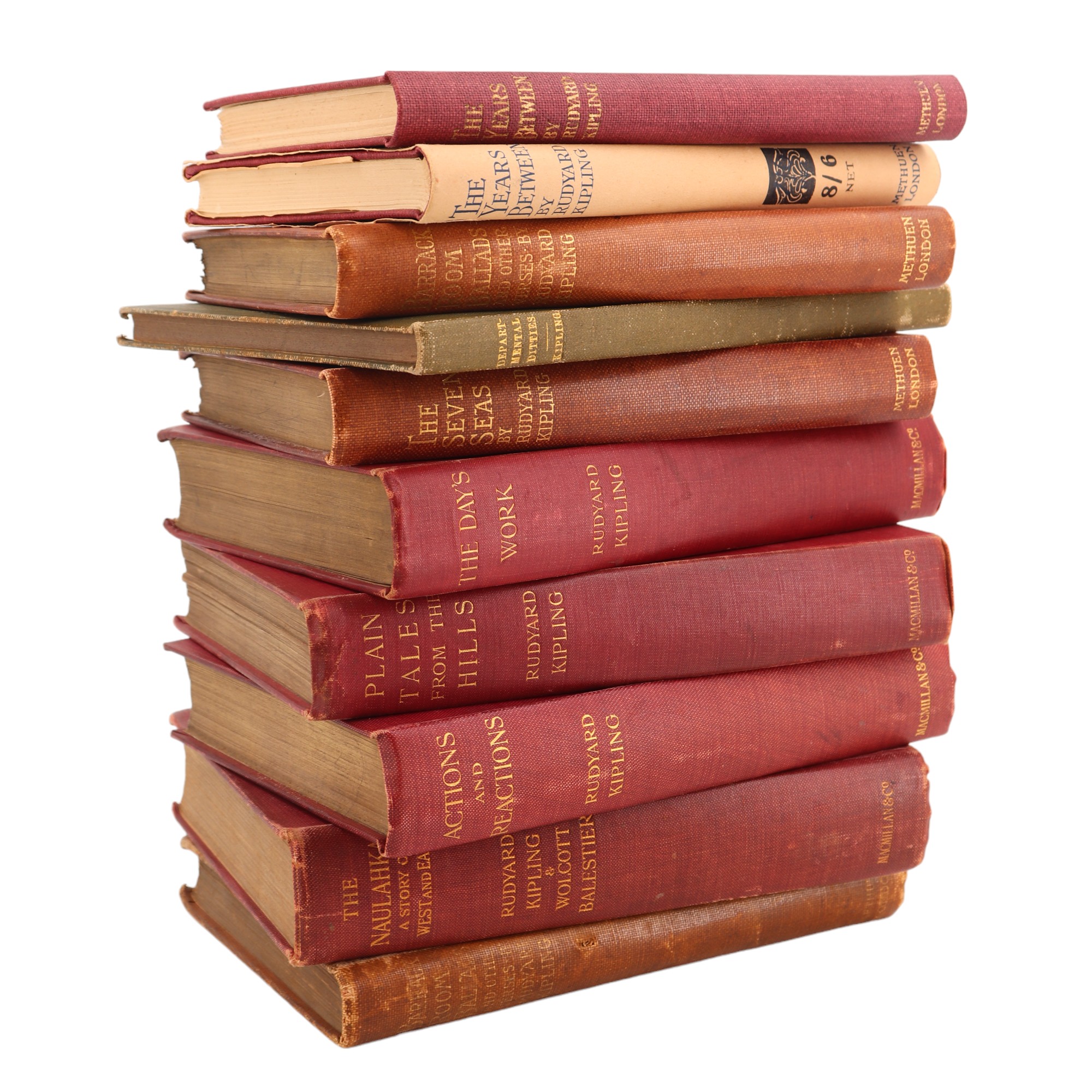 A quantity of books by Rudyard Kipling including two "The Years Between" first editions, London,
