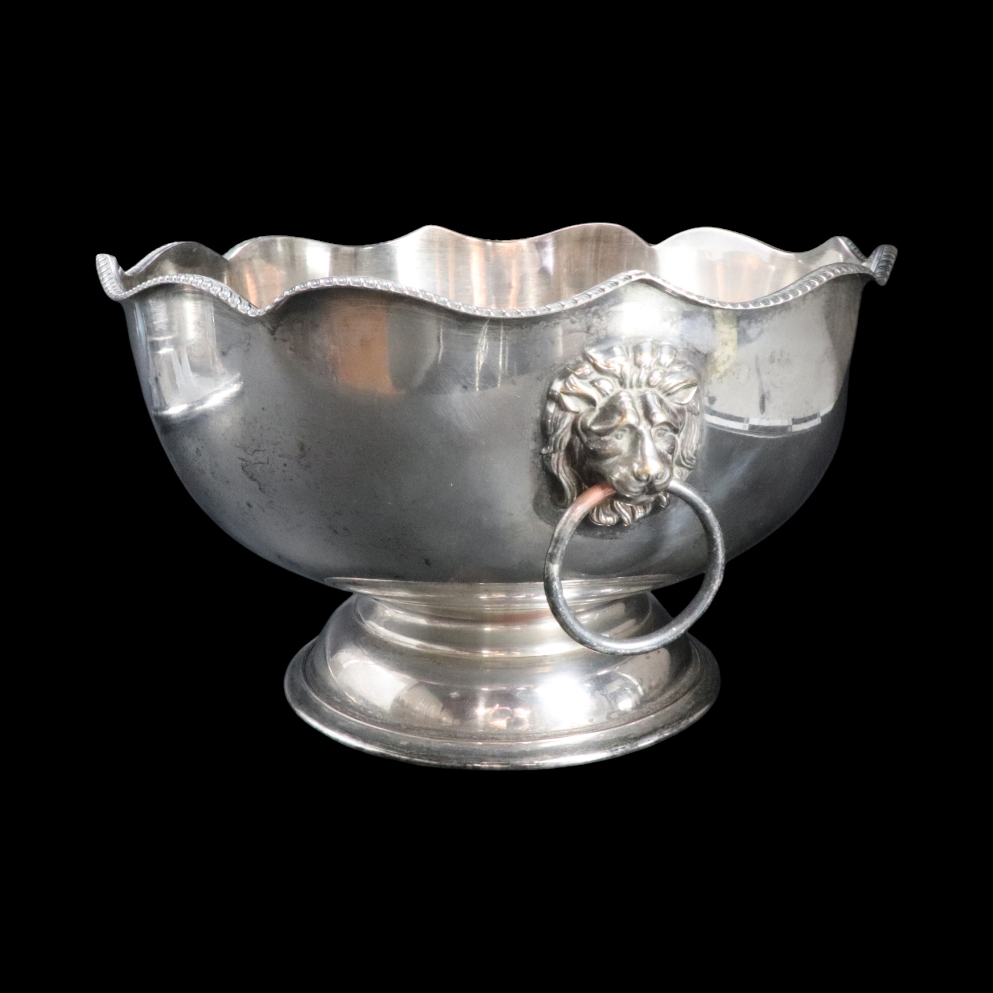 An early 20th Century electroplate punch bowl, 27 cm diameter
