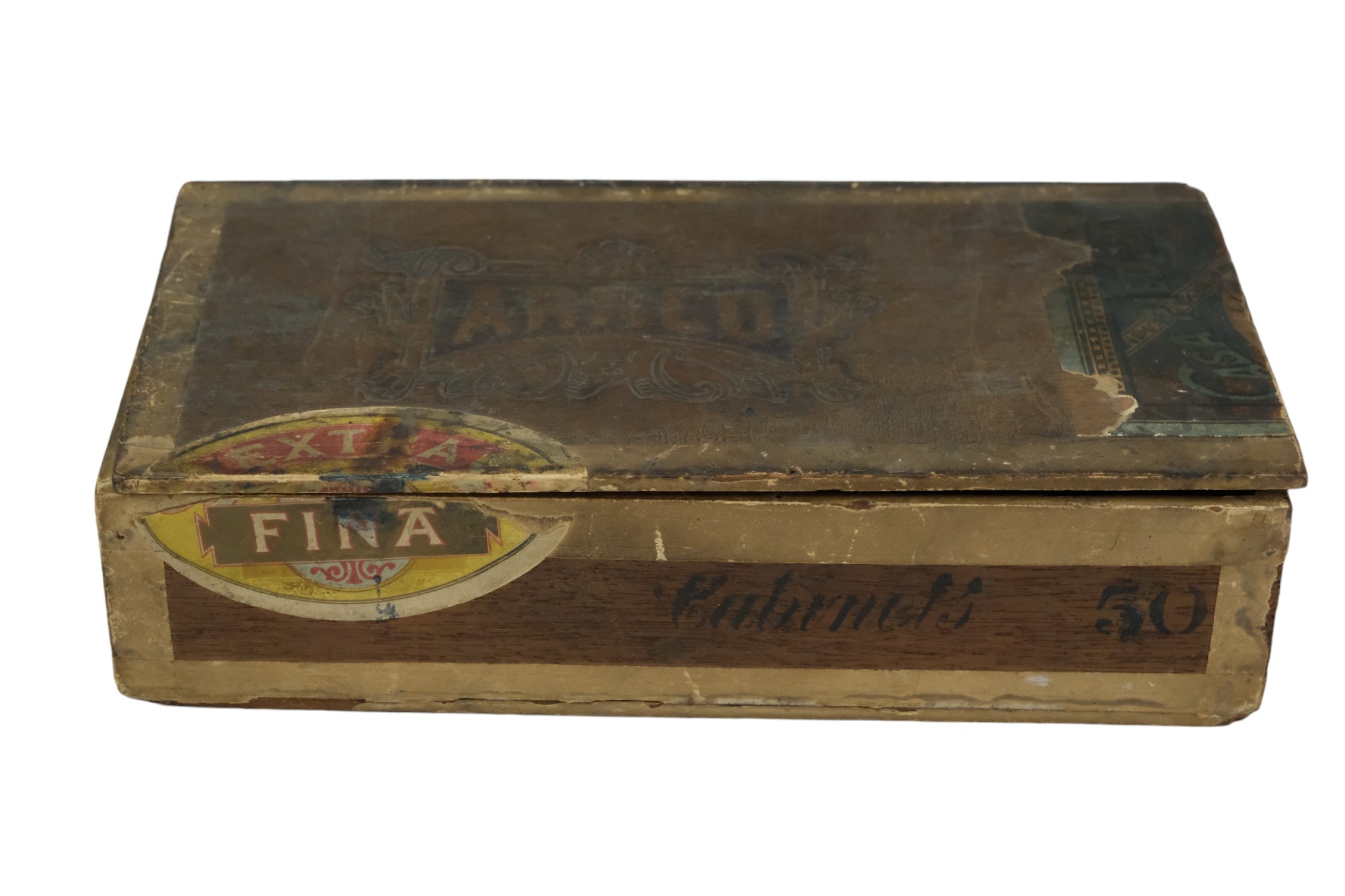 A collection of early 20th Century matchbox labels in a cigar box - Image 4 of 4