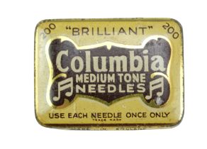 A Columbia gramophone needles tin and needles