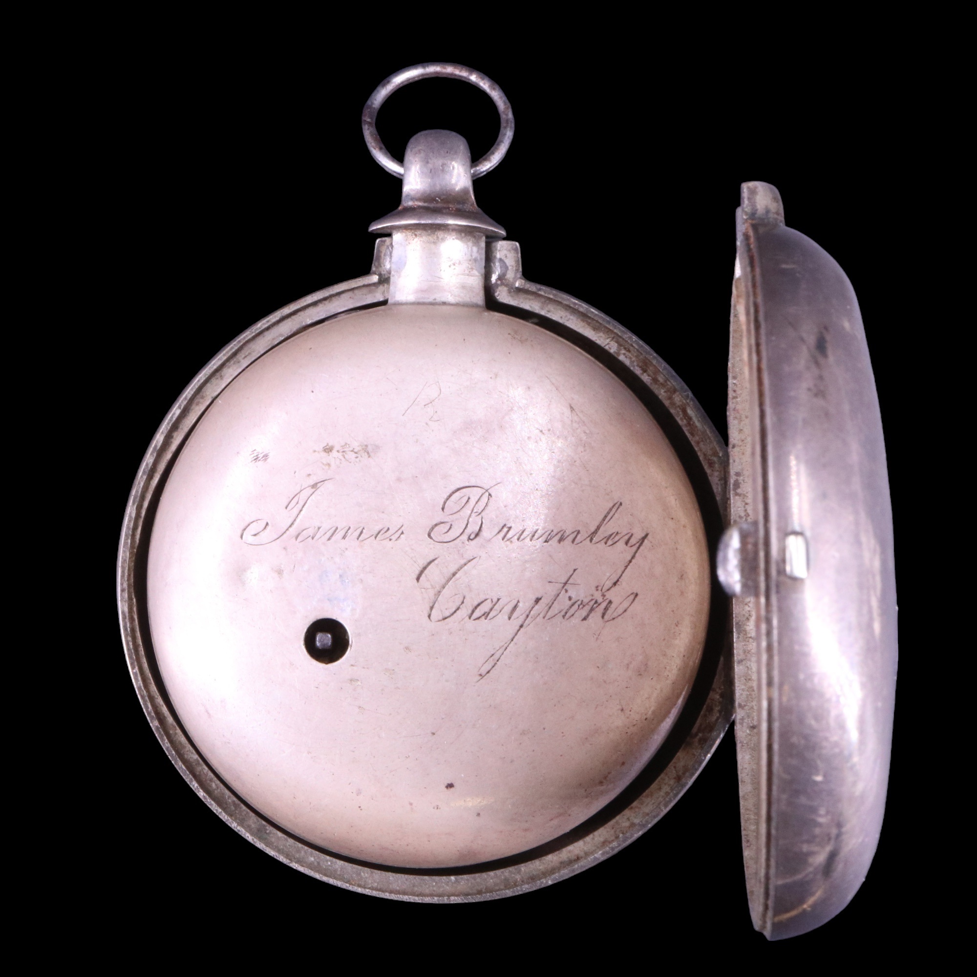 A Victorian silver pair-cased verge pocket watch, the movement not named, the outer case carrying - Image 3 of 5