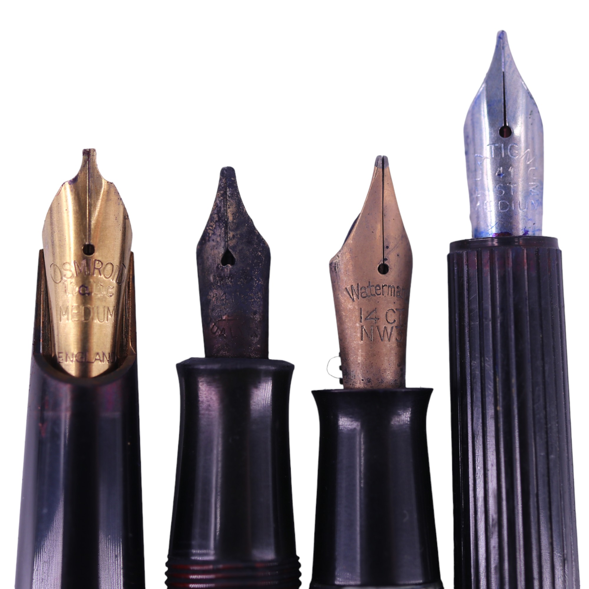 Eight vintage fountain pens including a Conway Stewart 12, Waterman's 513, Osmiroid, two Parkers, - Image 5 of 5