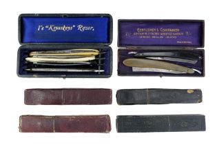 A collection of cutthroat razors, late 19th / early 20th Century