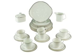 A quantity of Royal Doulton Platinum Concord (H5048) dinnerware