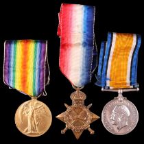 British War and Victory Medals to 26647 Pte C Illingworth, Border Regiment