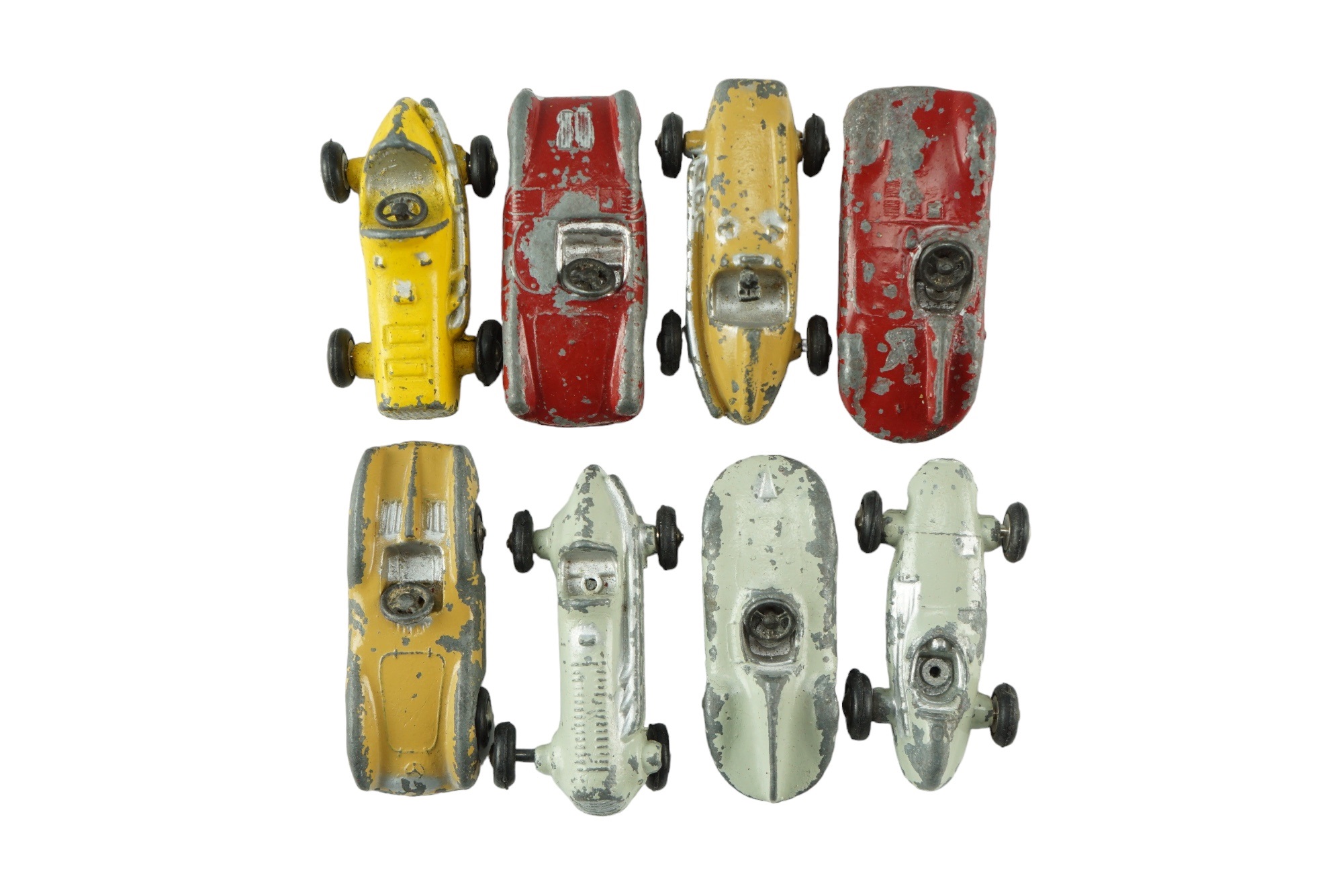 A group of diminutive painted diecast toy cars, including Jaguar, Mercedes, etc, early-to-mid 20th - Image 3 of 3