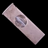 A 925 standard white metal cigar cutter, 52 mm