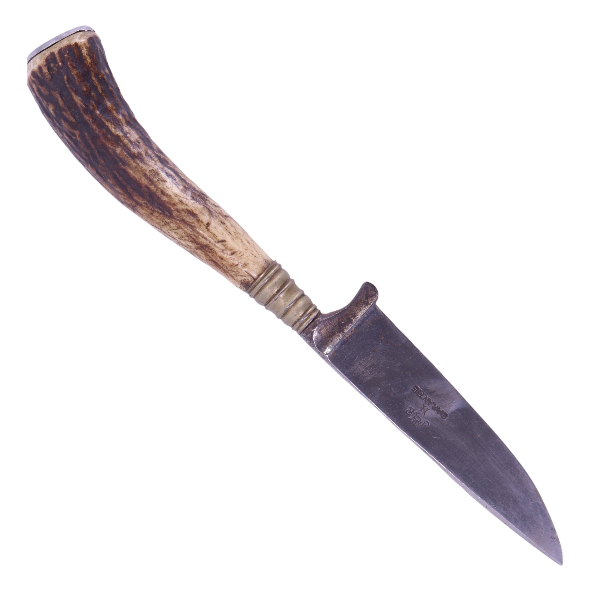 A Great War period German hunting / trench knife by Anton Wingen Jnr of Solingen, length 20 cm - Image 2 of 3