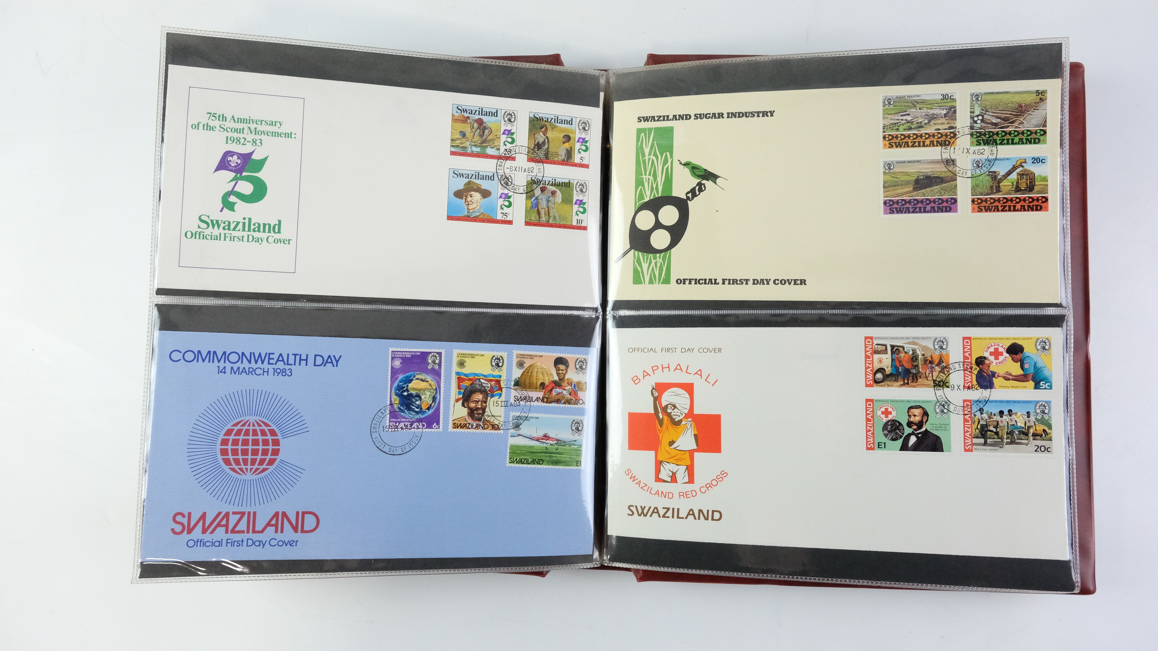 A large quantity of albums containing various world stamp covers including royal commemoratives, - Image 70 of 154