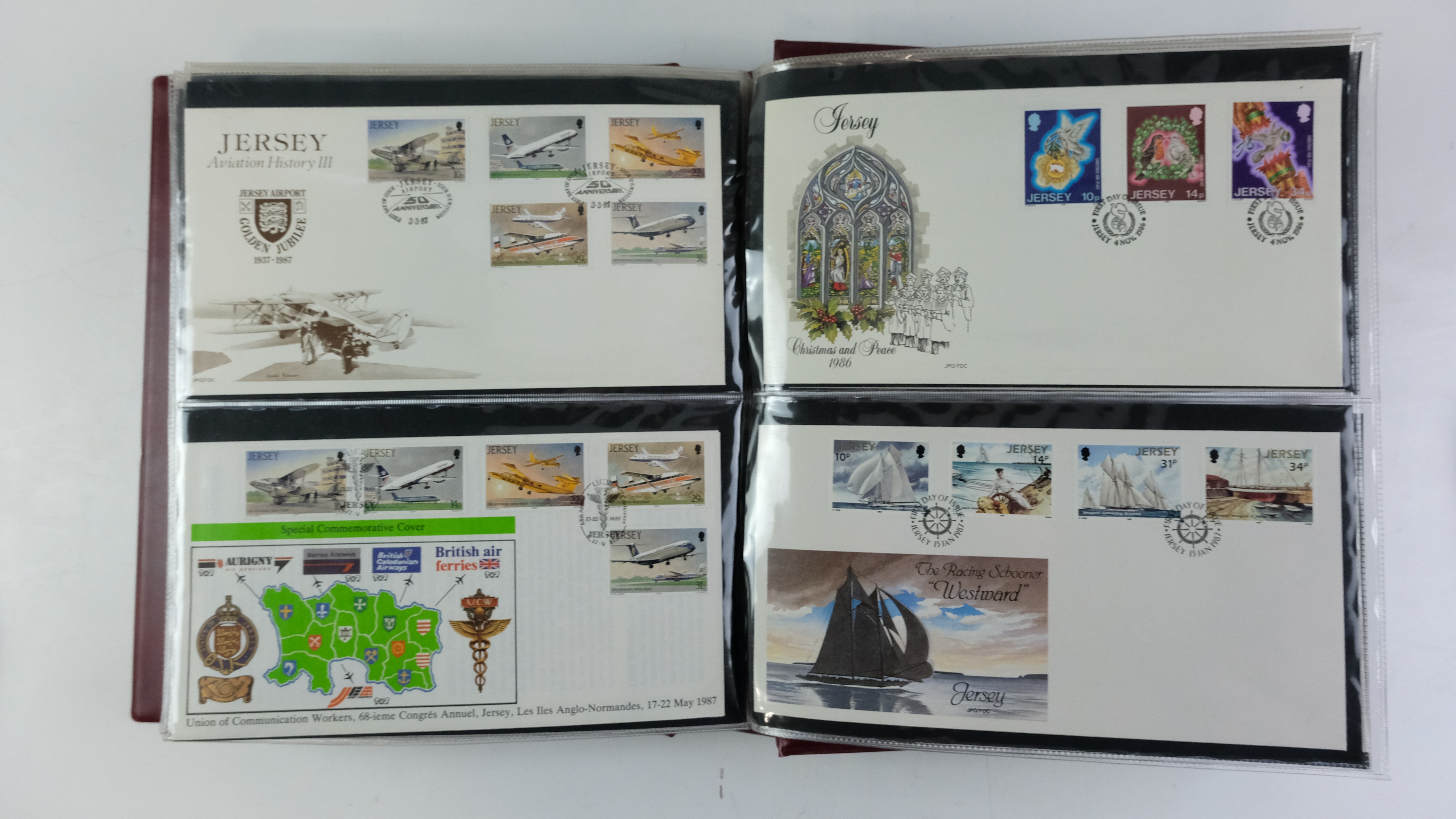 A large quantity of albums containing various world stamp covers including royal commemoratives, - Image 59 of 154