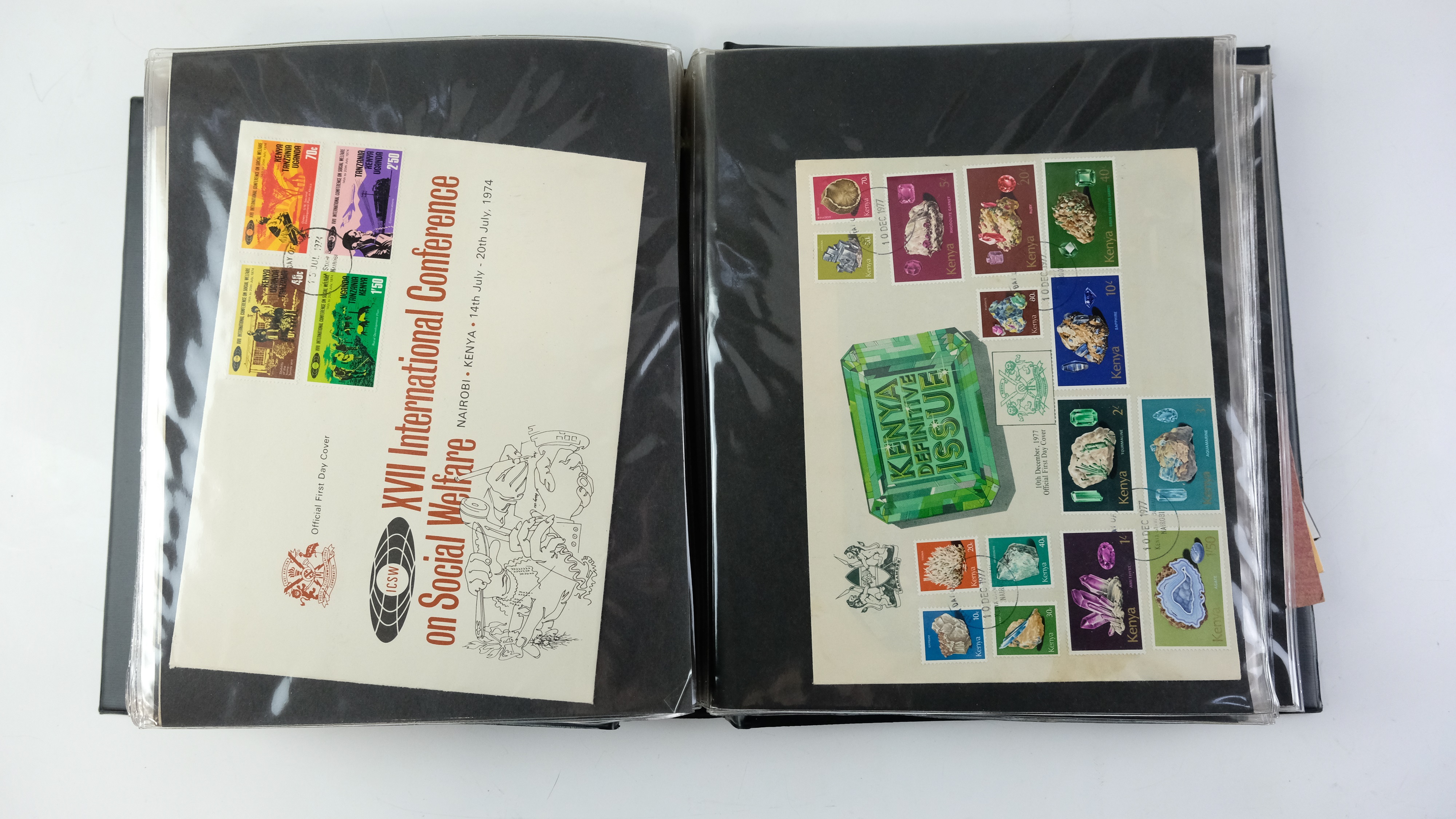 A large quantity of albums containing various world stamp covers including royal commemoratives, - Image 98 of 154