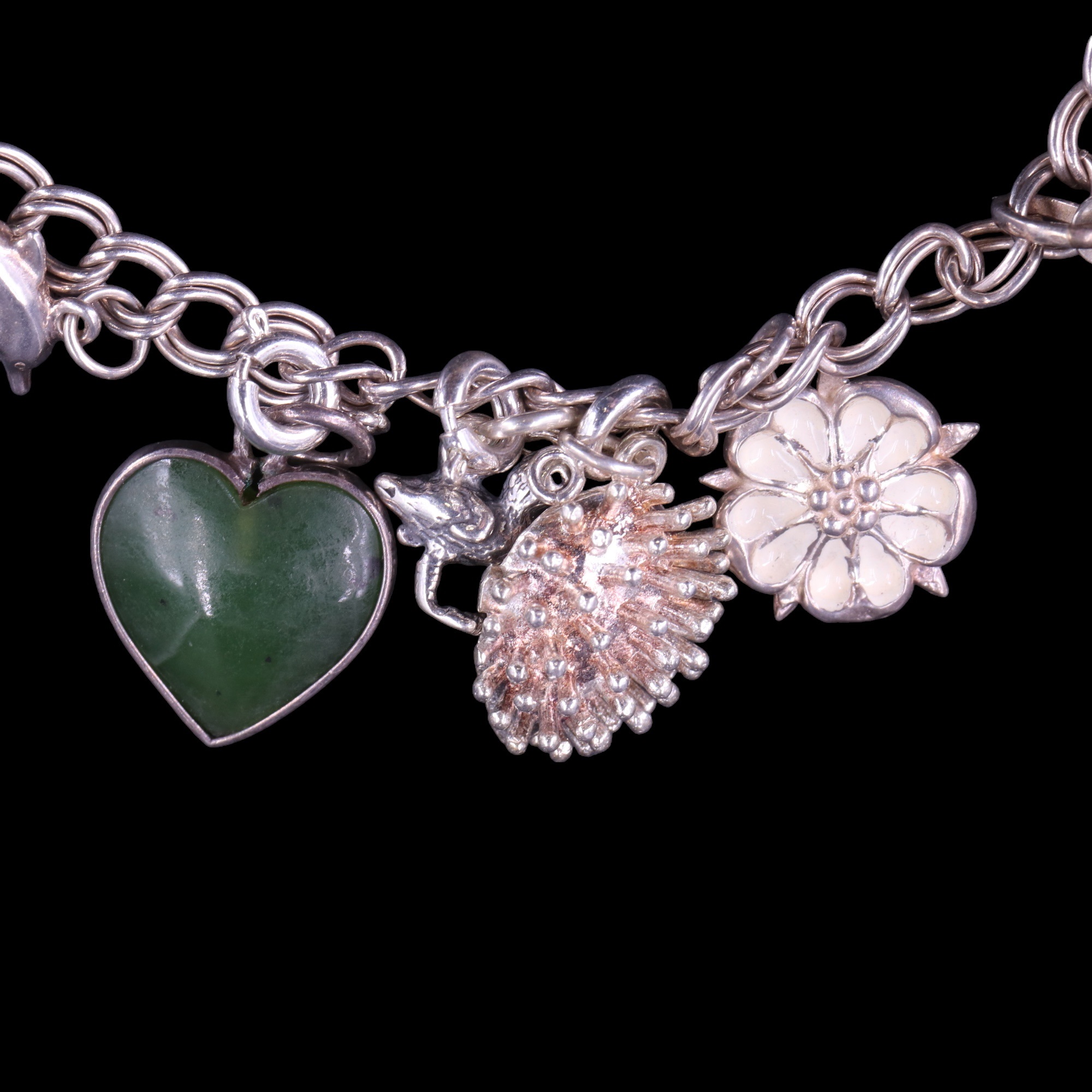 A near-contemporary silver charm bracelet, 47 g - Image 2 of 5