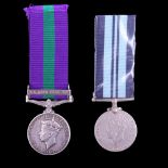 A General Service Medal with S.E. Asia 1945-46 clasp together with an India Service Medal 1939-45 (