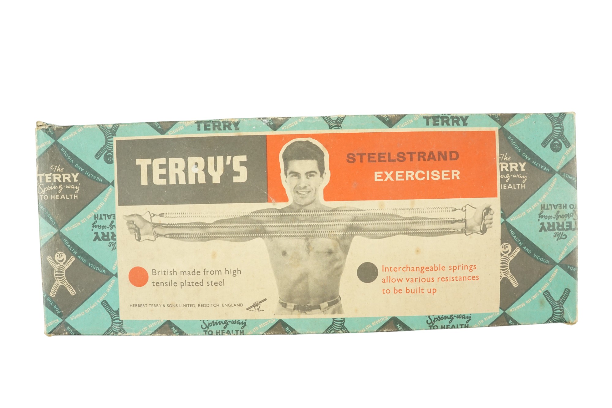 "Terry's Steelstrand Exerciser", in original carton, circa 1960s, [manufactured by Herbert Terry, - Image 2 of 6