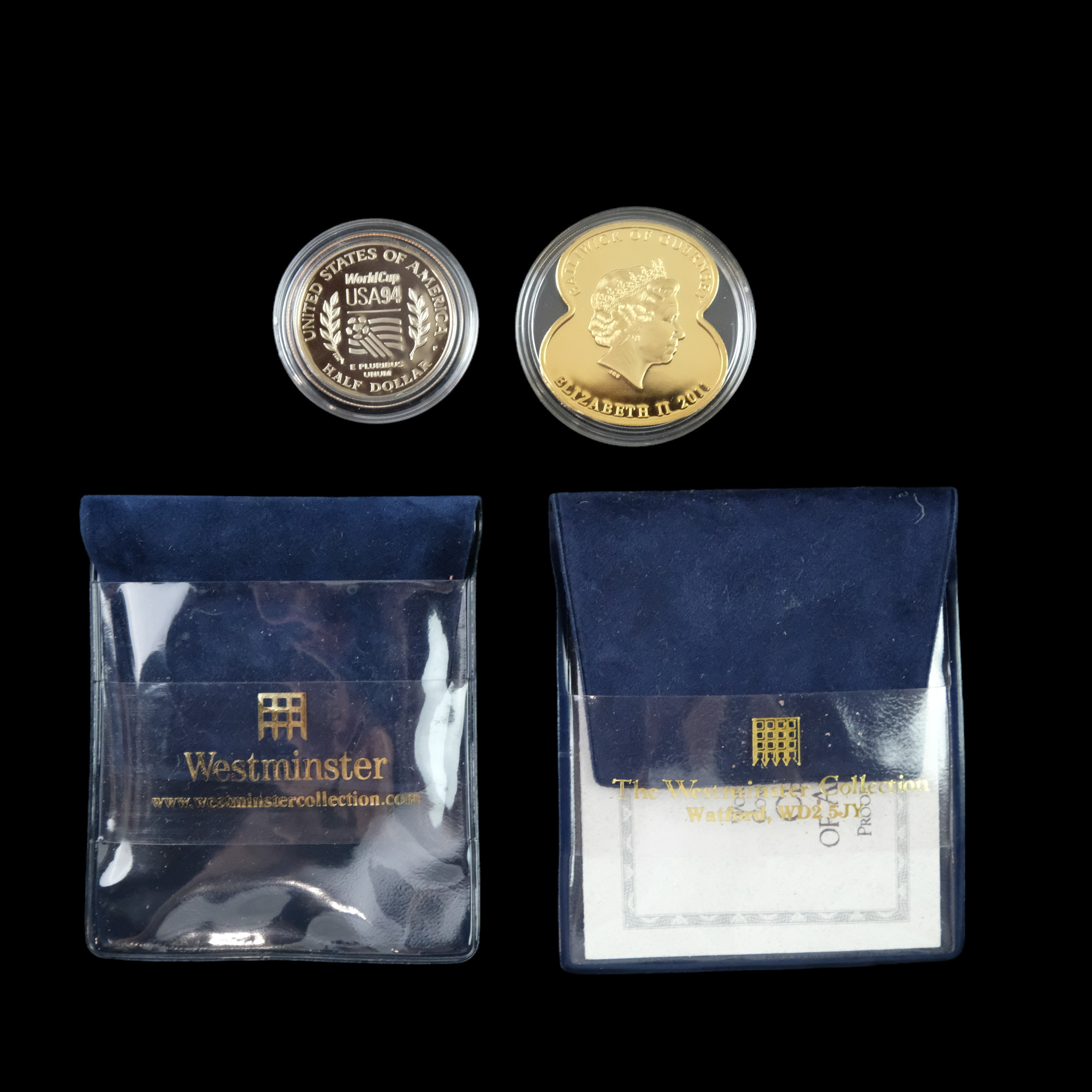 The Emblem Series Decimals of Elizabeth II gold-plated and enamelled coins together with a group - Image 10 of 12
