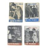 Four German Third Reich Winter-Hilfswerk miniature propaganda books