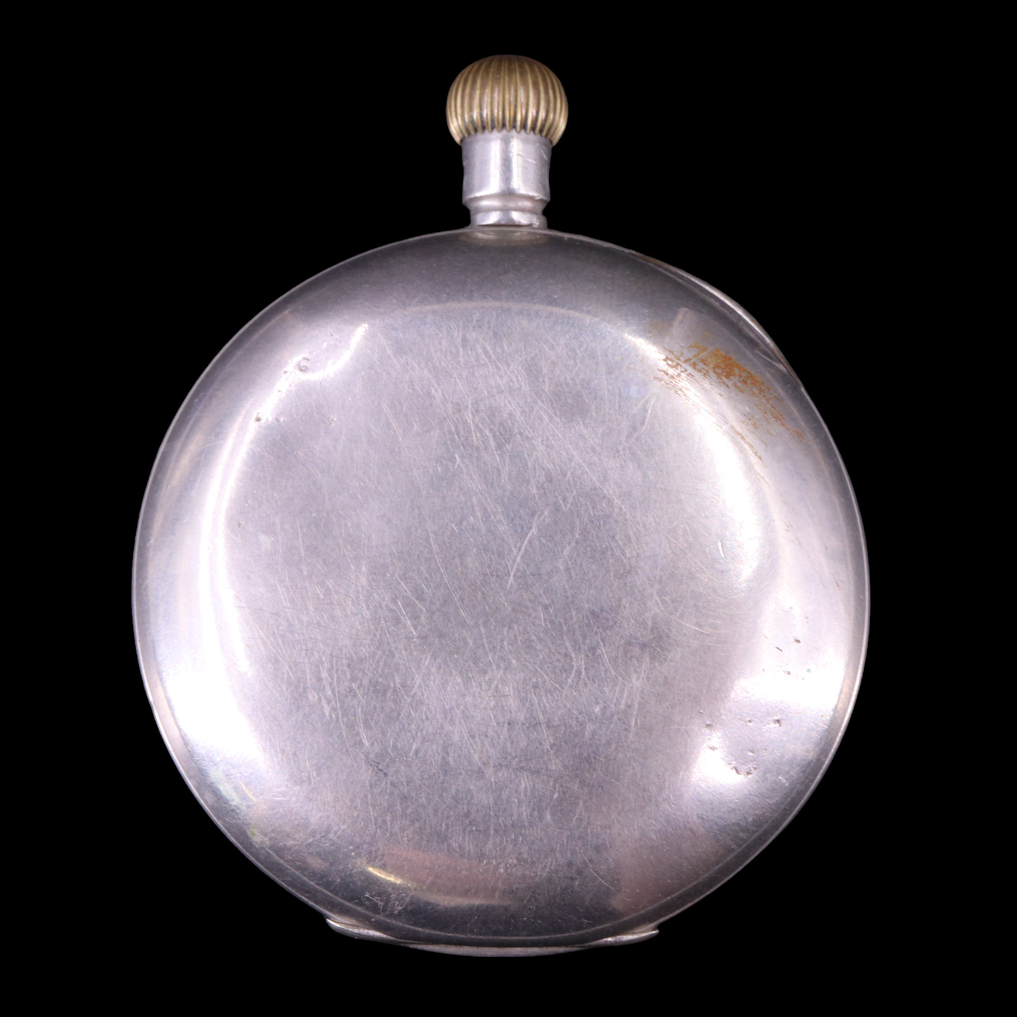 An early 20th Century Omega pocket watch, having a nickel hunter case, (incomplete) - Image 6 of 6