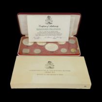 A 1973 Commonwealth of the Bahama Islands Proof Set comprising four silver, one nickel, three