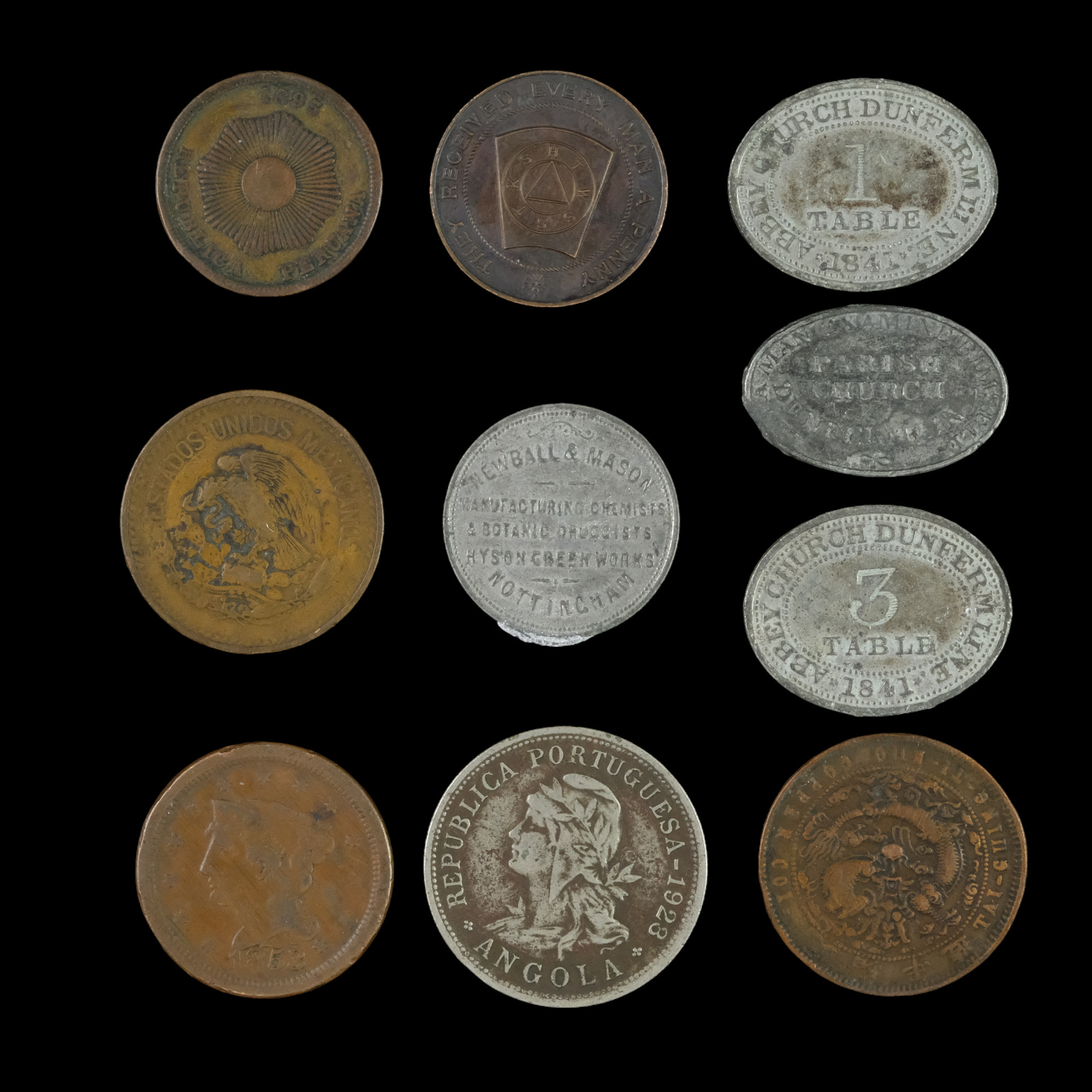 A group of 19th Century and later world coins including an 1853 US "Liberty Head/Braided Hair Cent", - Image 2 of 4