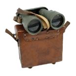 A cased set of Great War Imperial German Fernglas 08 binoculars