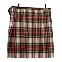 A tartan kilt, by Lochcarron Mills, 100% wool, waist 42 and length 25 inches