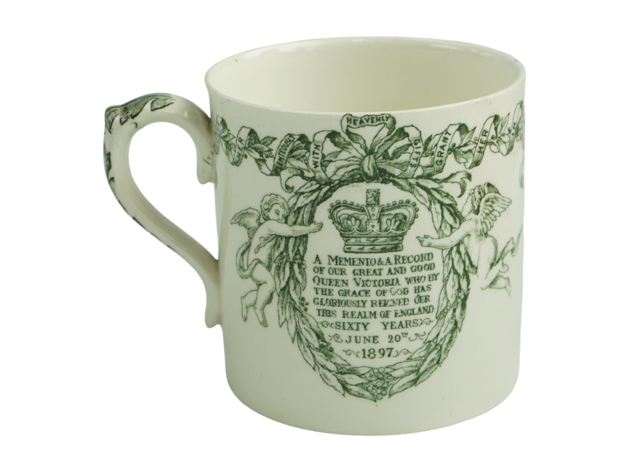 A Victorian 1897 diamond jubilee Doulton Burslem mug together with sundry other royal - Image 3 of 4