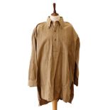 A Second World War army officer's khaki drill shirt bearing a Pilot Brand label inscribed "