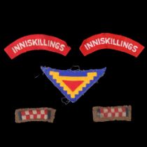 Argyll and Sutherland Highlanders, Royal Inniskilling Fusiliers and US 7th Army cloth insignia
