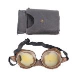 A cased set of Great War period Triplex C2 goggles, [Royal Flying Corps]