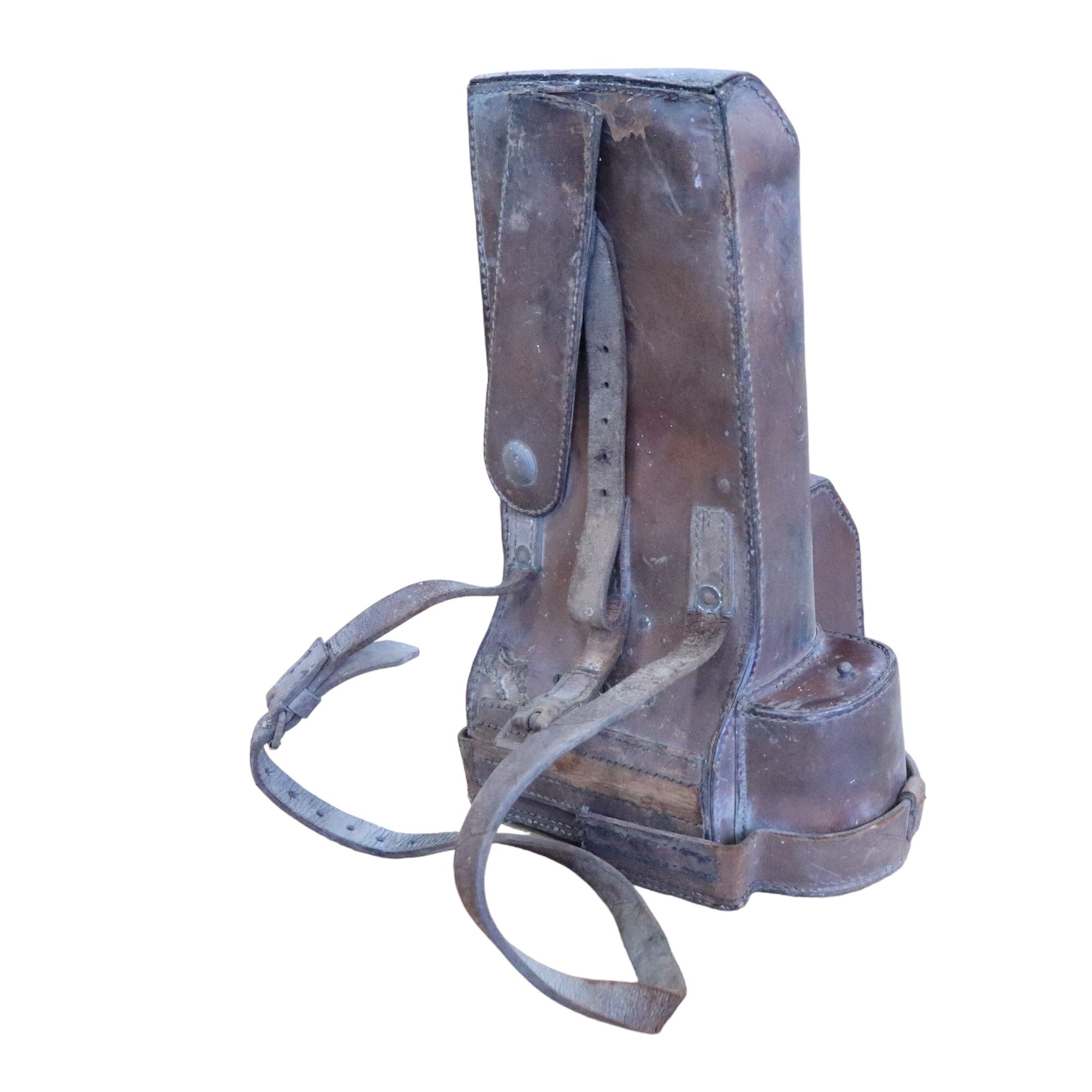 A Great War Imperial German army binocular periscope by Goertz, with tripod and leather cases - Image 18 of 25